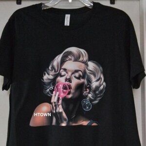 Stunning Marilyn Monroe Graphic Print T-Shirt Bella Canvas Ladies Fit Large